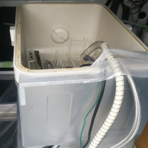 ヤマハトップオープン食洗機取替え交換工事　既存食洗機廃棄処分